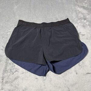 Outdoor Voices Shorts Womens M Blue Black 2" Relay Lined Running Athletic Gym